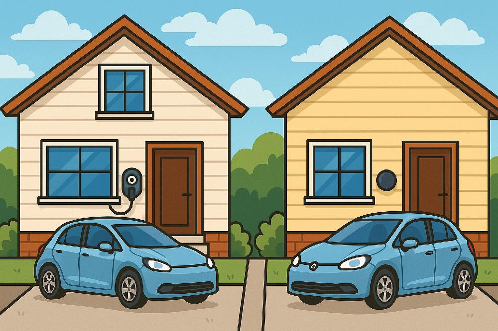 Comparison of tethered and untethered home EV chargers